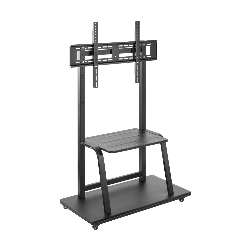 Ewent EW1544 Supporto TV Premium in Acciaio Mobile su Ruote per Schermi da 55-120