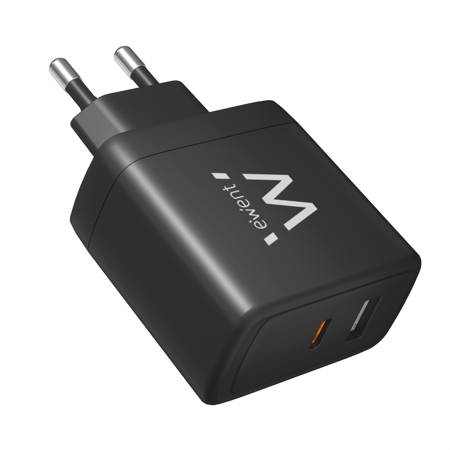 Ewent Caricabatterie USB C 65W - Caricatore Rapido GaN Fast USB-C e USB-A per Tablet, Notebook, iPhone 16/15/14, iPad Pro/Air, Samsung, Huawei, Xiaomi - Nero