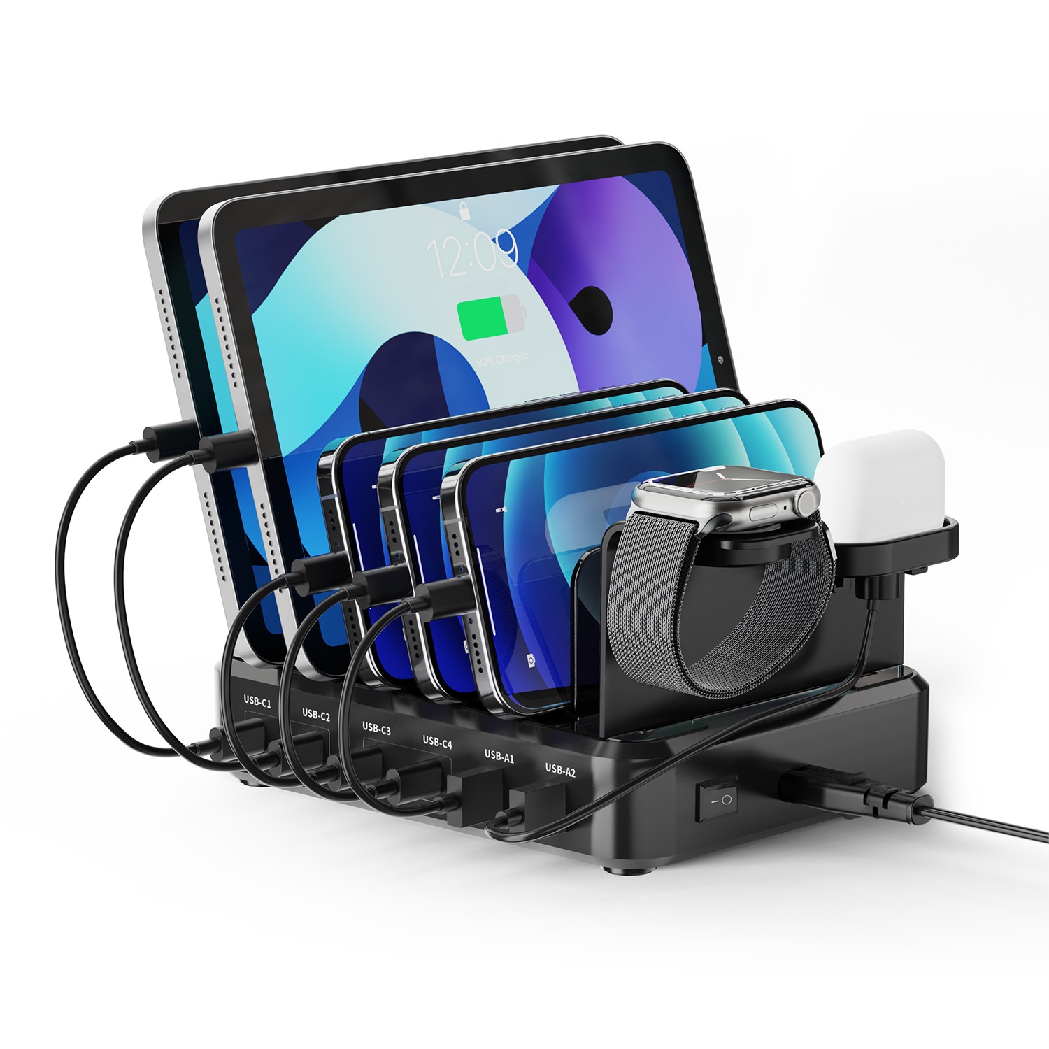 Ewent EW1335 Caricabatterie per dispositivi mobili Universale Nero AC Ricarica rapida Interno