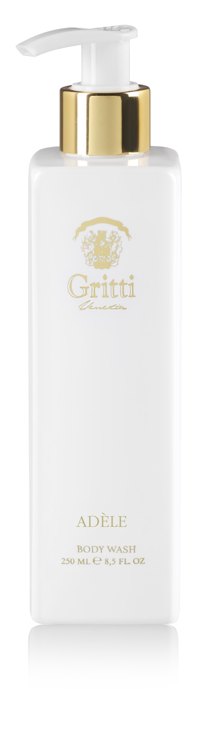 Gritti Adèle Body Wash 250ml - Gel Doccia della White Collection con Note di Gelsomino e Fiori Inebrianti