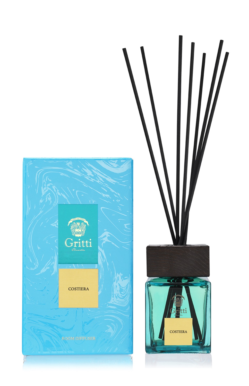 Gritti Costiera Diffusore di Aroma a Bastoncini 250 ml - Fragranza di Rosmarino, Bergamotto e Vaniglia