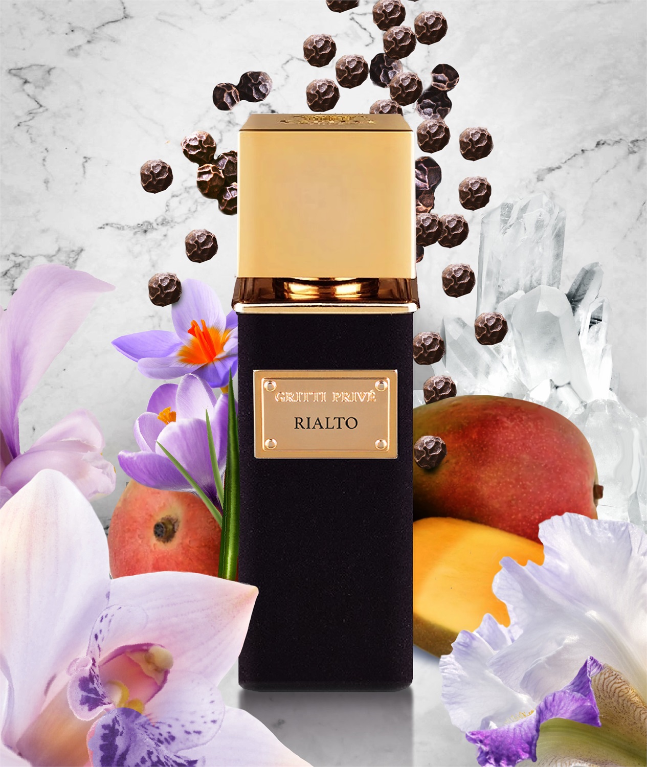 Gritti Rialto Extrait de Parfum Unisex 100 ml - Fruttato Orientale con Bergamotto, Mango e Zafferano