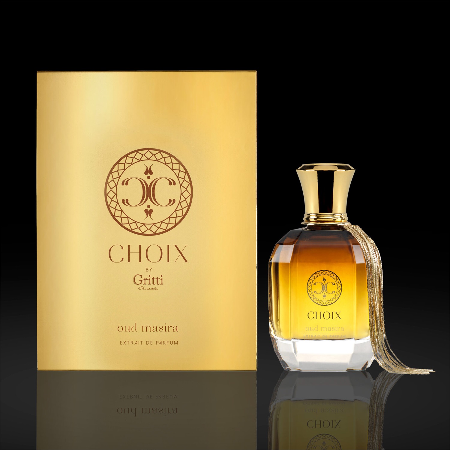 Gritti Choix Oud Masira Extrait de Parfum 100 ml - Unisex con note di Legno di betulla, Susina, Oud e Fava tonka