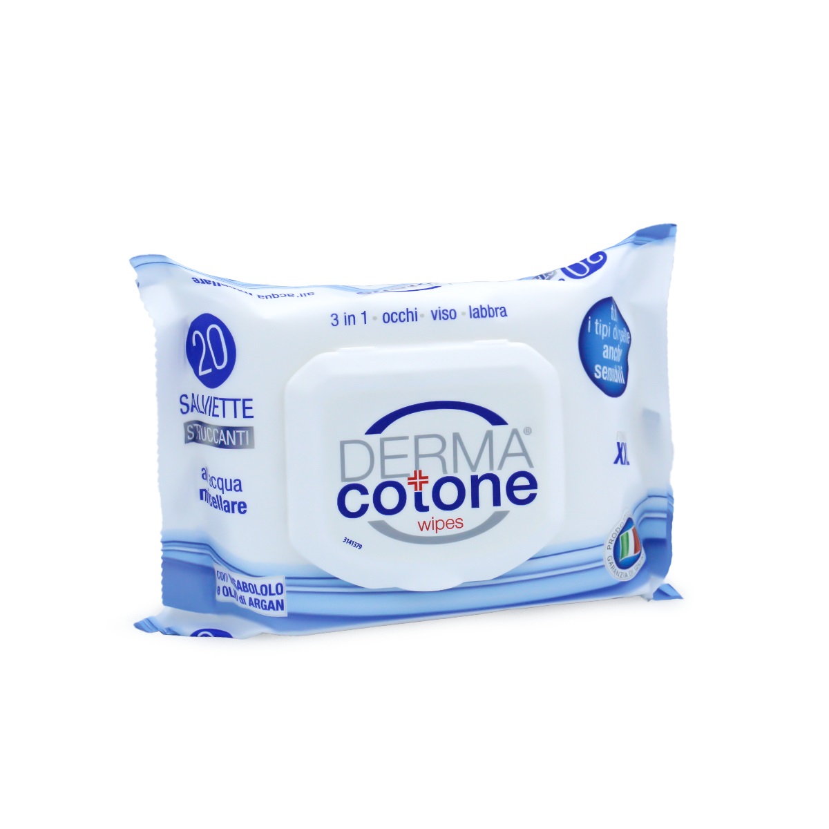 DERMACOTONE Salviettine Micellari Pop Up 20 Pezzi - Struccanti all'Acqua Micellare 3in1 per Viso, Occhi e Labbra