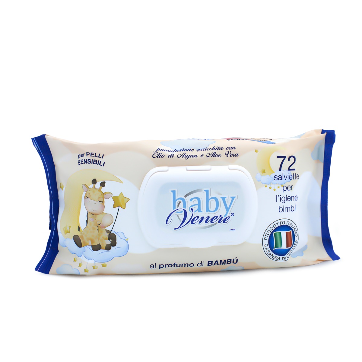 Venere Baby Salviette Detergenti Bambù - 72pz, pH Fisiologico, Dermatologicamente Testate