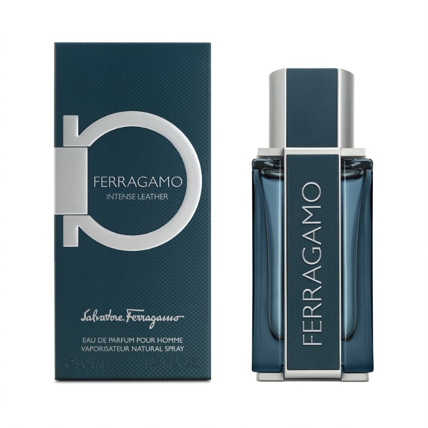 Salvatore Ferragamo Ferragamo Intense Leather Eau de Parfum 50ml - Profumo Uomo con Note di Mandarino, Pepe Rosa e Assoluta di Salvia Sclarea