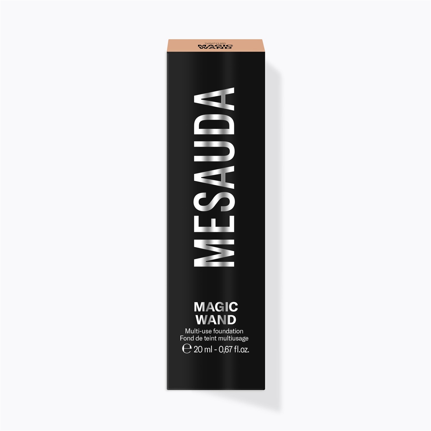 Mesauda Magic Wand Fondotinta e Correttore Multiuso W15 20ml - Finish Sottile e Cipriato, Effetto Second Skin, Coprenza Medio-Alta