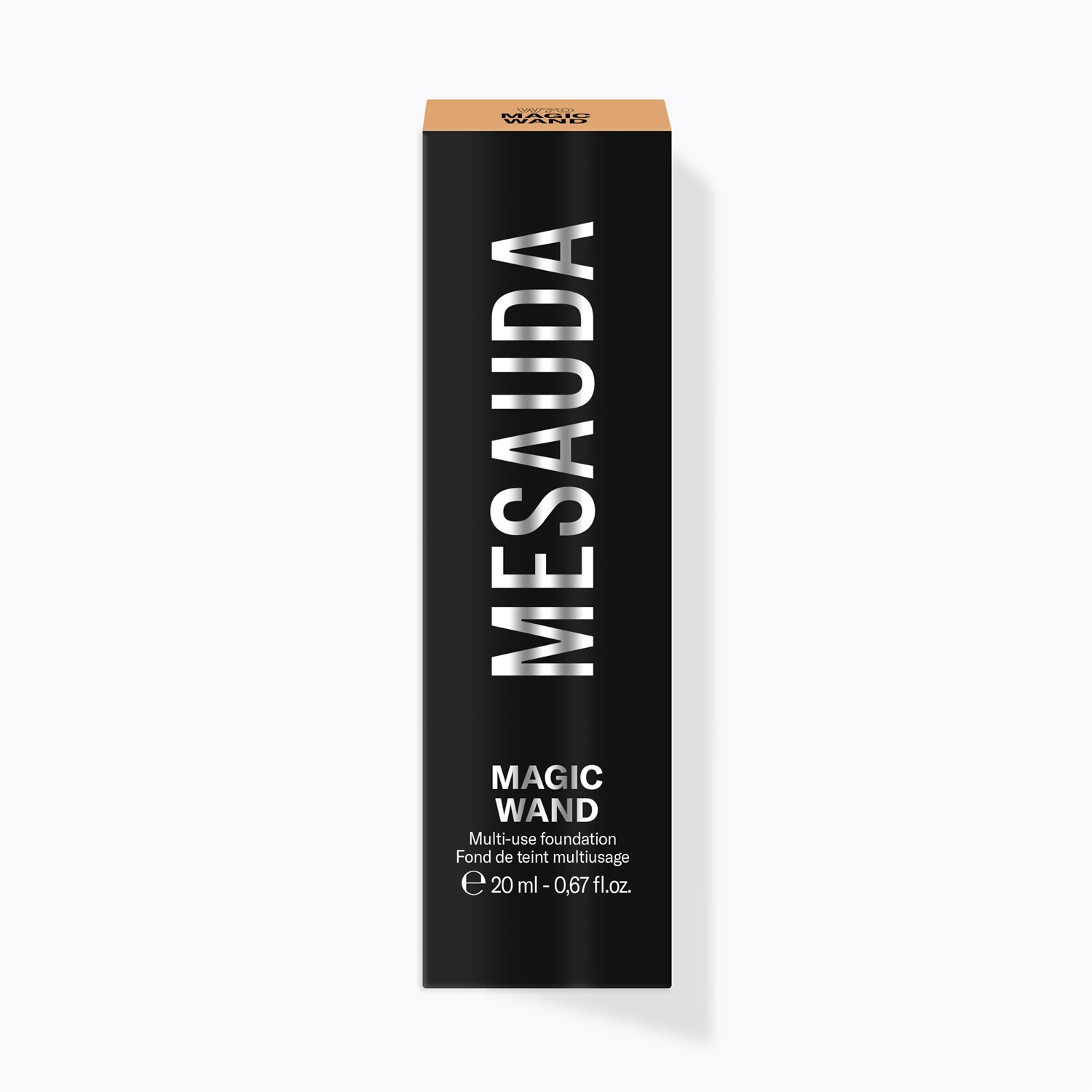 Mesauda Magic Wand Fondotinta e Correttore W70 - 20 ml, Finish Sottile e Cipriato, Tenuta 24h, Effetto Second Skin, Cruelty Free e Vegan