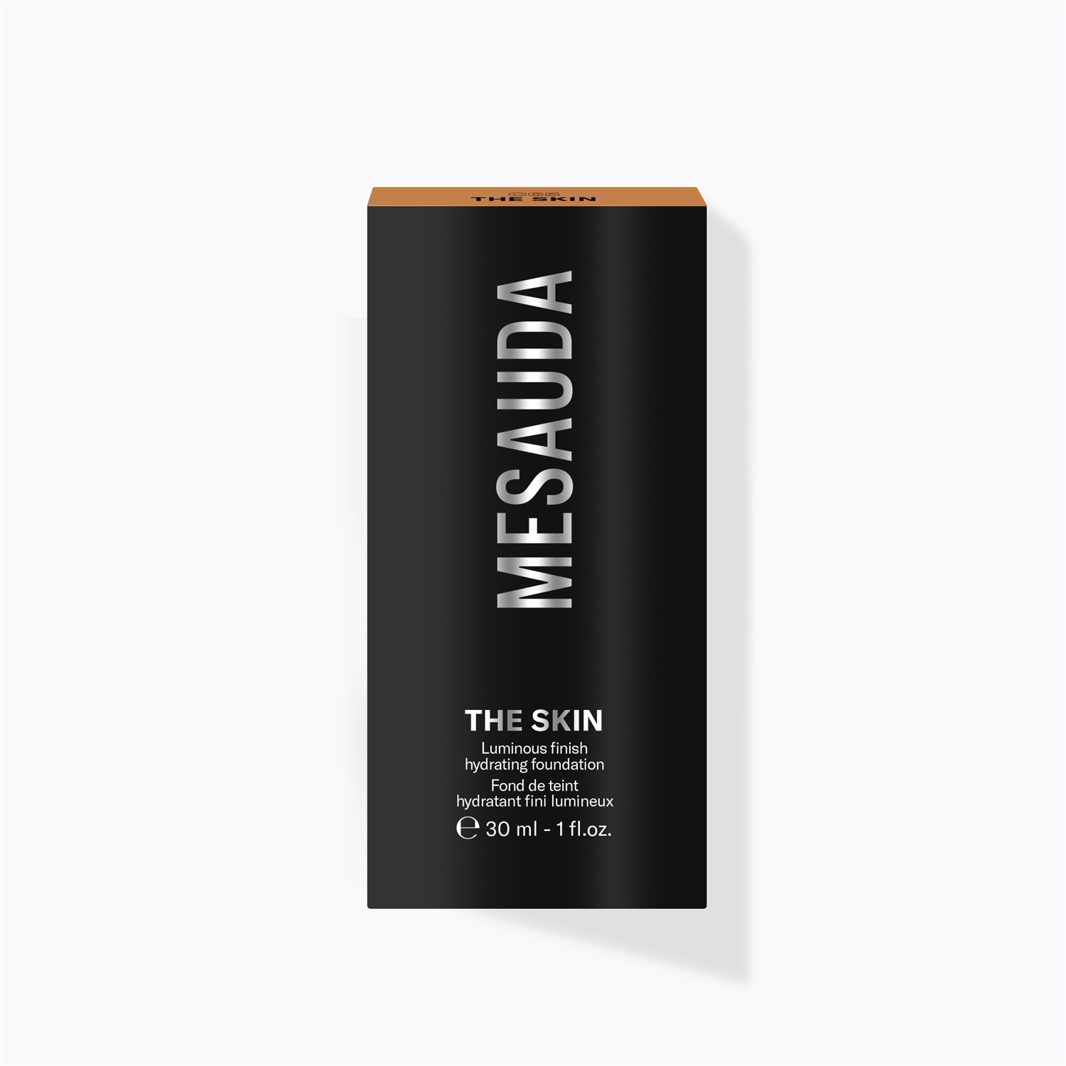 Mesauda The Skin Fondotinta Idratante 30 ml - Finish Luminoso, Texture Ultra Leggera, Coprenza Media ad Alta, Effetto Second-Skin
