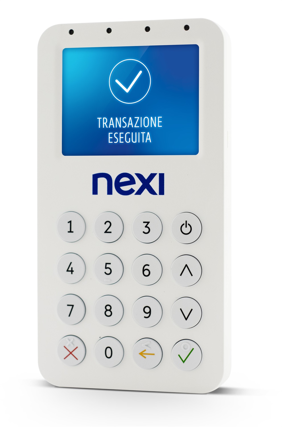 Nexi Mobile POS - Lettore Elettronico Portatile Contactless per Pagamenti con Bancomat, Carta di Credito, Prepagata, Apple Pay e Google Pay - Batteria a Lunga Durata e Tastiera Touch
