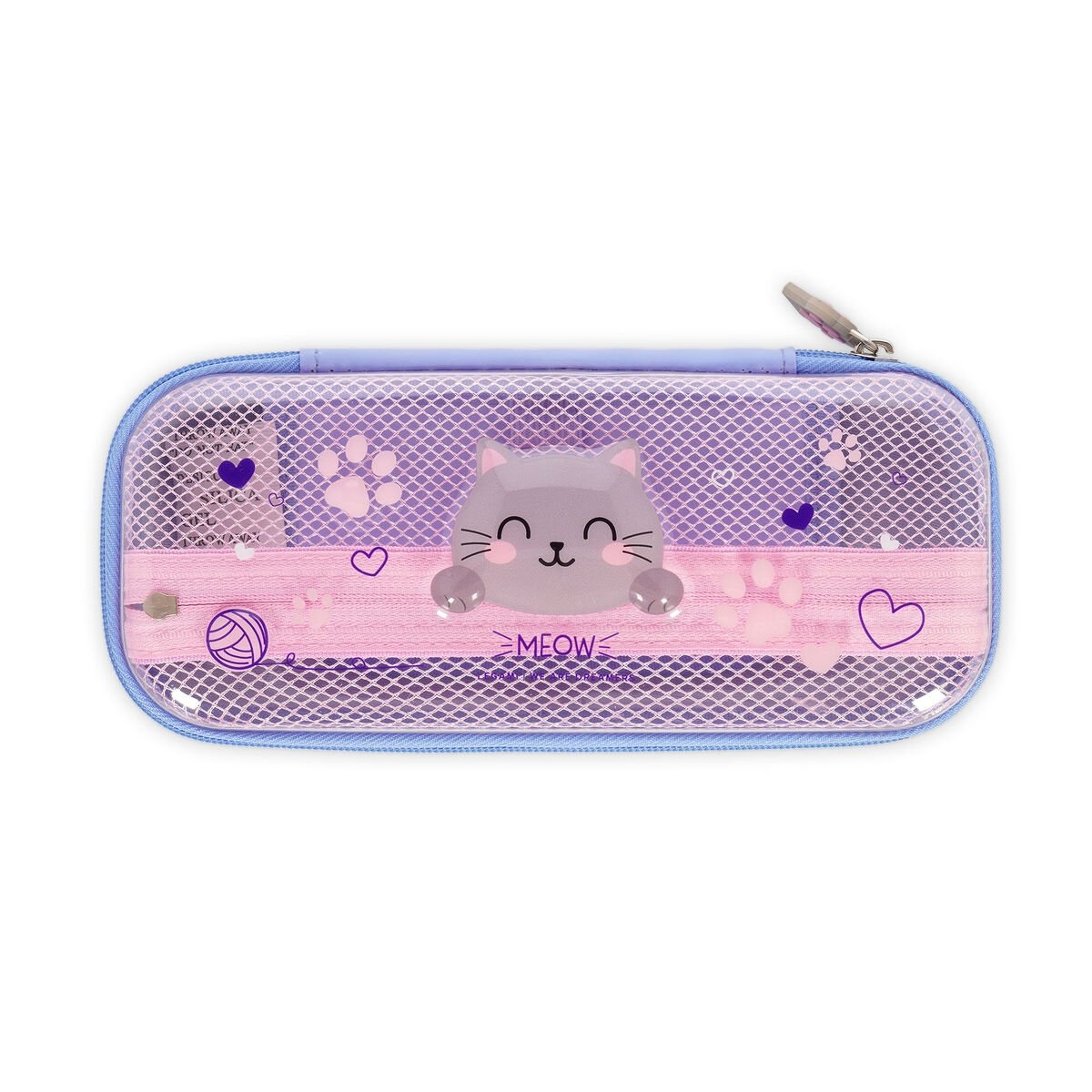 Legami Astuccio Wonderwow Kitty - 2 Scomparti, Portapenne e Chiusura a Zip