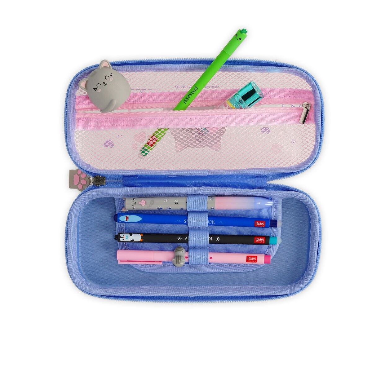 Legami Astuccio Wonderwow Kitty - 2 Scomparti, Portapenne e Chiusura a Zip