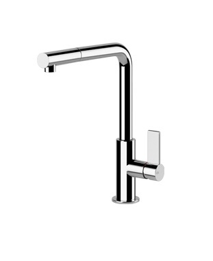 Foster Omega Plus Miscelatore Monocomando Cucina Cromo con Canna Girevole 360° e Bocca Estraibile