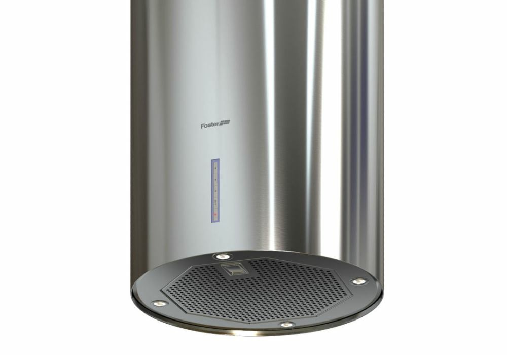 Foster Cappa a Isola Cilindrica 2530 001 - Diametro 38 cm, Acciaio Inox Satinato, 549 m³/h, Classe A