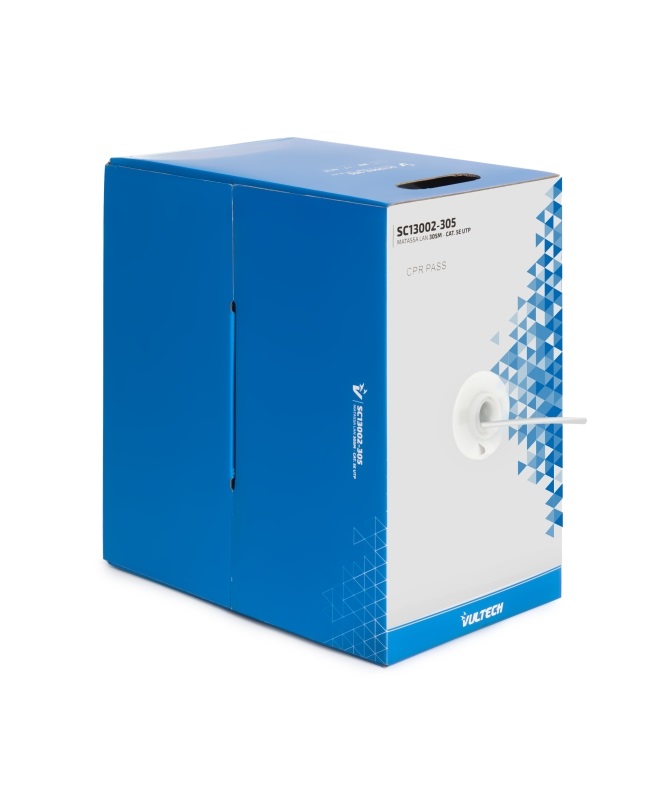 Vultech Matassa LAN 305 m - Cat. 5E UTP 24AWG, 1000 Mbit/s, Bianco