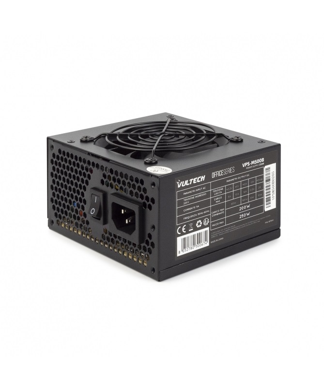Vultech Alimentatore 250W VPS-M500B con Ventola da 12CM Termoregolata - Bulk/Retail