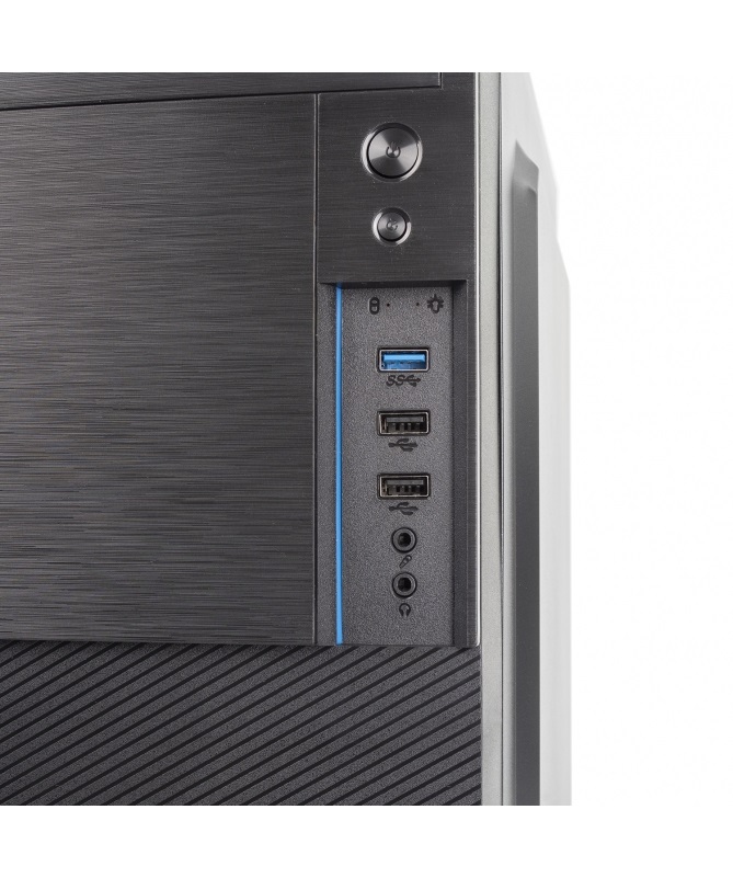 VulTech Case ATX VCO-A1699 Rev. 2.1 - Midi Tower Nero con 1x USB 3.0, 2x USB 2.0, Struttura in Lamiera SPCC