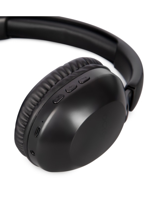 Vultech Cuffie Over-ear HBT-20BK Wireless Bluetooth 5.0 con Microfono, Controllo Traccia, Ricarica Type-C, Autonomia 12 ore