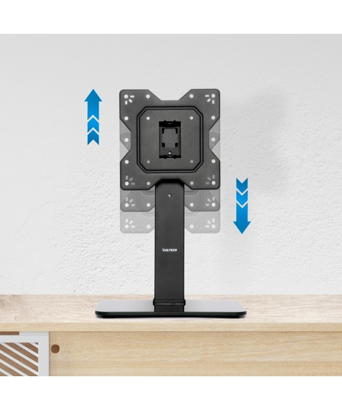 VulTech BTV-TB2343LITE Supporto da Tavolo per TV LED, LCD e Plasma 23''-43'' con Altezza Regolabile e Libertà di Movimento - Nero