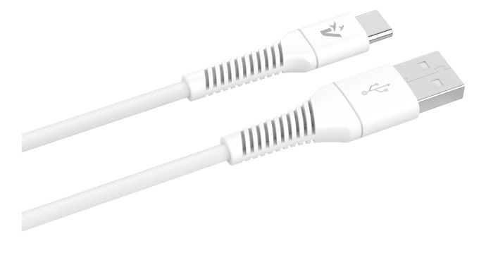 VulTech Cavo Smartphone CS-TAC12WH USB to Type-C 1,2m 60W TPE Soft Touch - PD 3.0 e QC 3.0 - Compatibile con MacBook, iPhone, Samsung e iPad