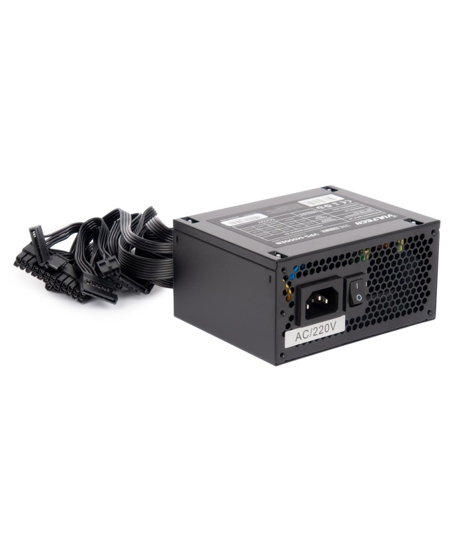 Vultech VPS-M500EB Alimentatore Micro-ATX 500W con Ventola da 8 cm Termoregolata - Serie Essence