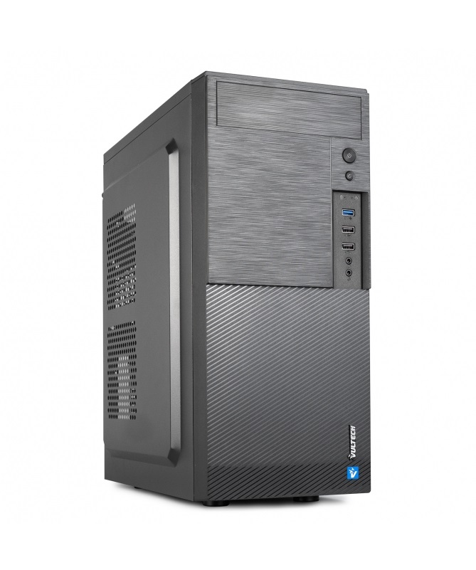 VulTech VCO-A1699P Rev. 2.2 Case ATX Nero con Alimentatore 500W, 1x USB 3.0 e 2x USB 2.0