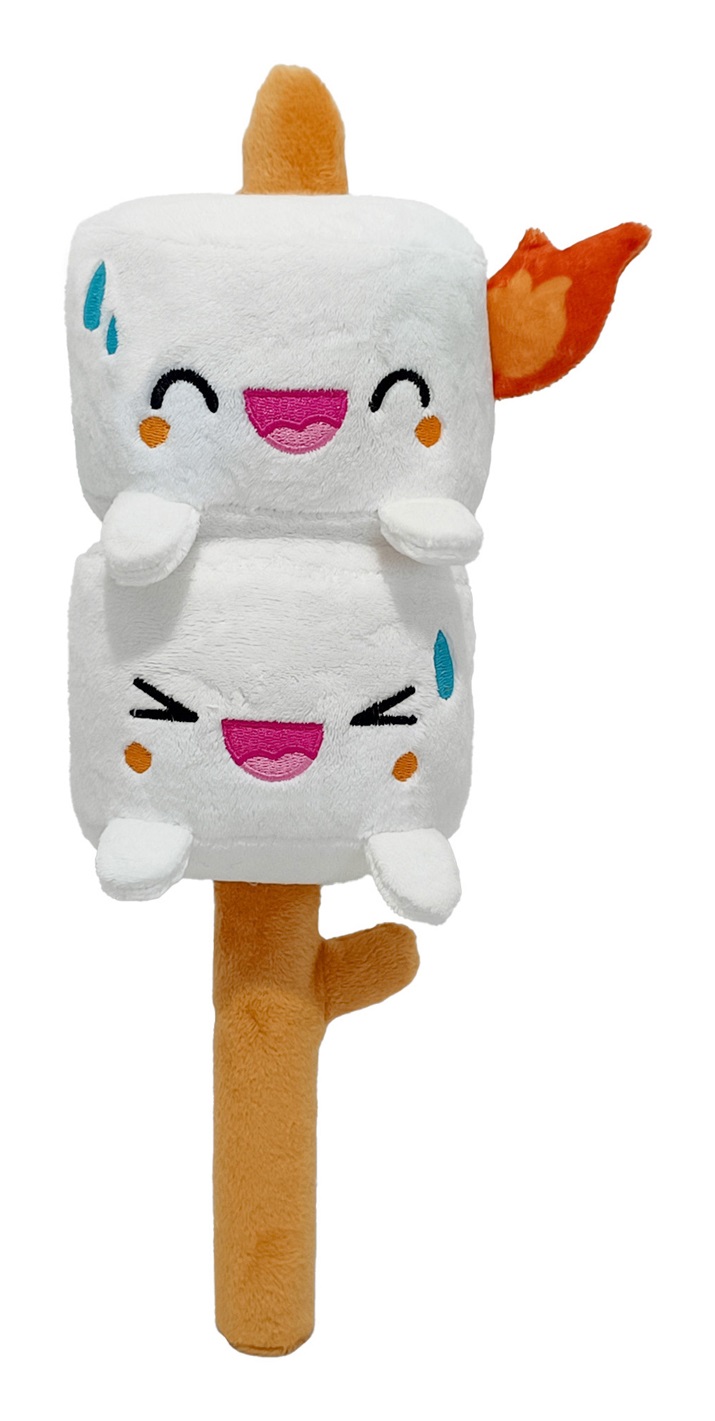 Joy Toy YUMMIS - Peluche Marshi & Marshall, Marshmallow 35 cm con dettagli ricamati