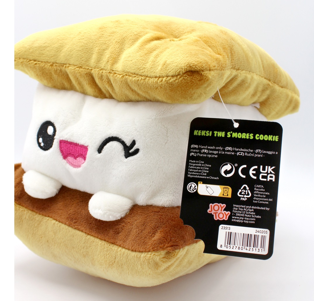 Joy Toy Yummis Biscotto Peluche Morbido 16x16x16 cm con Faccia Kawaii