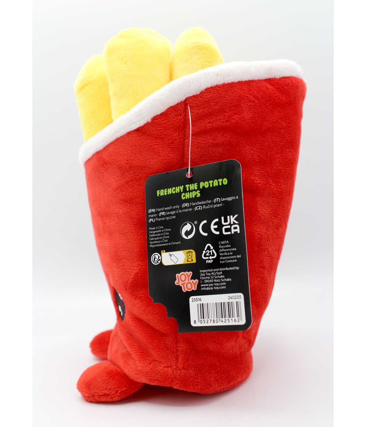 Joy Toy Yummies Patatine Fritte Peluche Morbido 13x7x22 cm con Faccia Kawaii