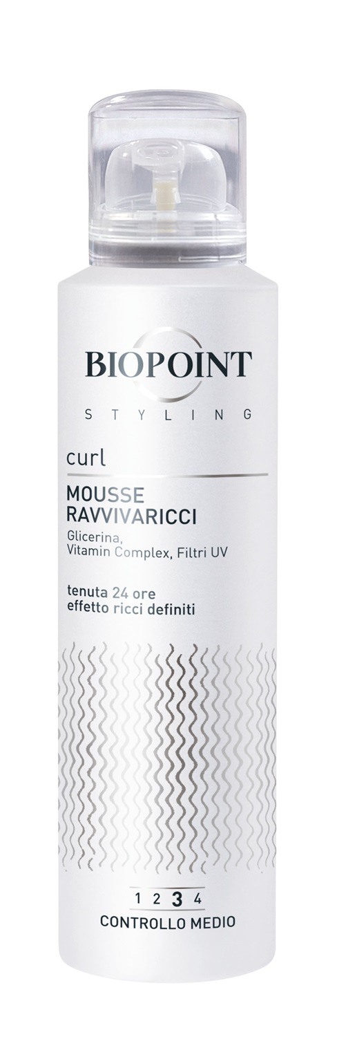Biopoint Mousse Ravvivaricci 150 ml - Definisce i Capelli Ricci, Azione Idratante e Anticrespo, Dona Morbidezza, Elasticità e Volume