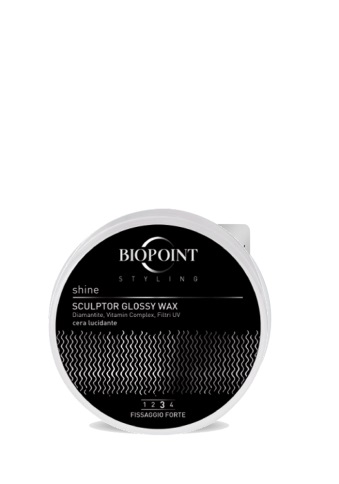 Biopoint Sculptor Glossy Wax - Cera Lucidante per Capelli 100 ml, Fissaggio Forte, Idratante e Illuminante