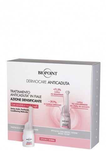 Biopoint Dermocare Trattamento Anticaduta Donna - 20 Fiale da 6 ml con Azione Densificante e Cellule Staminali Vegetali