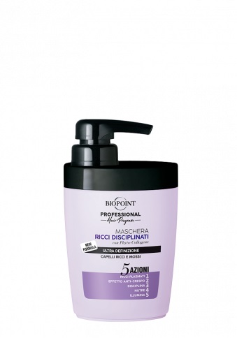Biopoint Professional Maschera Ricci Disciplinati 300 ml - Idratante e Anticrespo con Olio di Oliva ed Estratto di Avocado