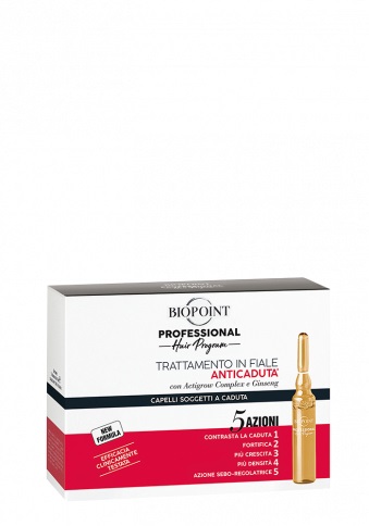 Biopoint Trattamento Anticaduta Rinforzante - 10 Fiale da 7 ml con Actigrow Complex e Ginseng