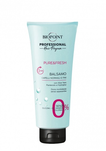 Biopoint Pure&Fresh Balsamo 350 ml per Capelli Normali e Fini - Formula Delicata e Nutriente