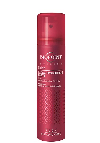 Biopoint Lacca Ecologica Forte 75 ml - Fissaggio Forte, Senza Gas, Volumizzante, Protezione dall'Effetto Crespo