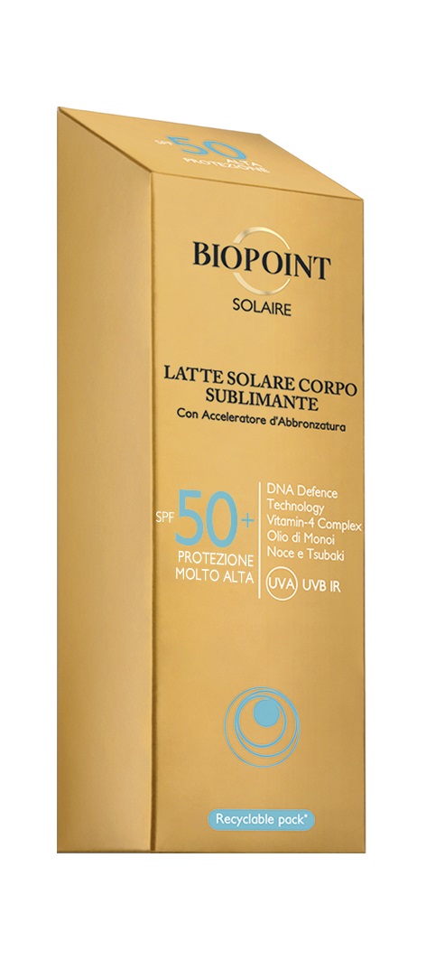 Biopoint Latte Solare Viso Sublimante SPF 50 con DNA Defence Technology - 50 ml
