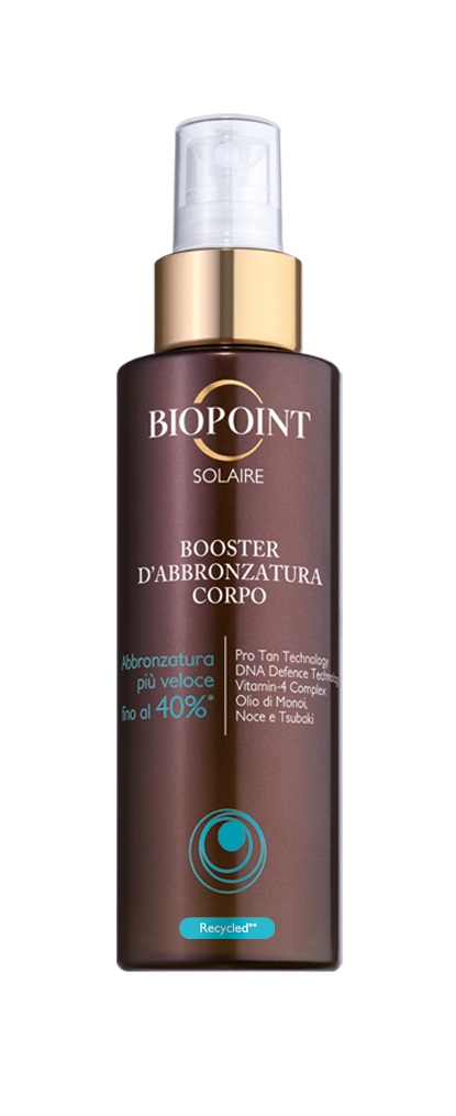 Biopoint Booster D'Abbronzatura Corpo 150 ml - Favorisce un'abbronzatura ultra rapida e intensa, senza oli minerali, coloranti e alcool