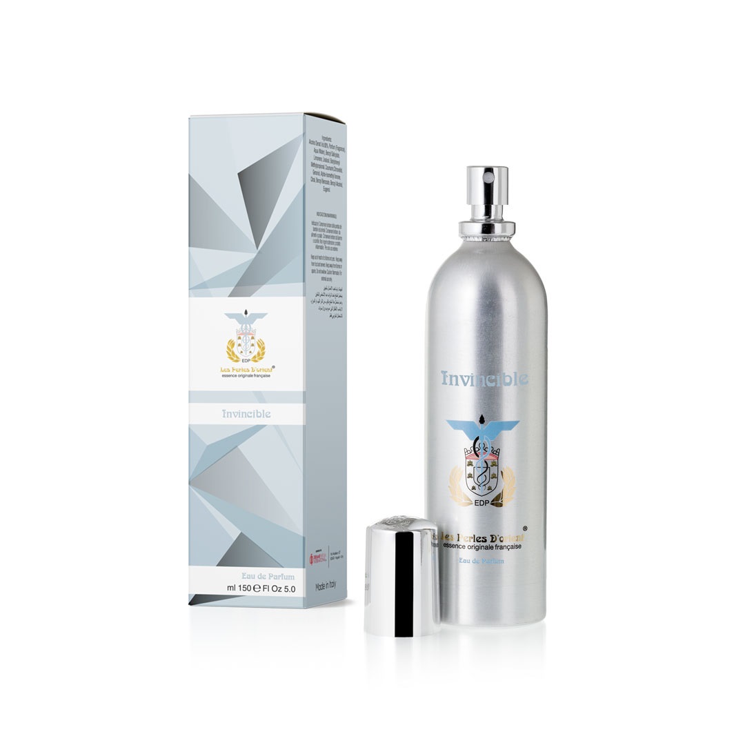 Les Perles D'Orient Invincible - Eau de Parfum Uomo 150 ml con Note Marine, Pompelmo e Mandarino