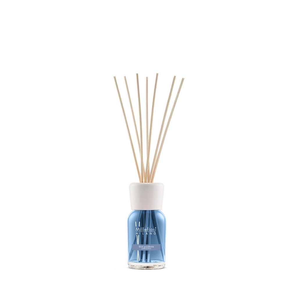Millefiori Diffusore a Bastoncino 100 ml Blue Posidonia - Fragranza Acquatica con Note di Giacinto e Yuzu