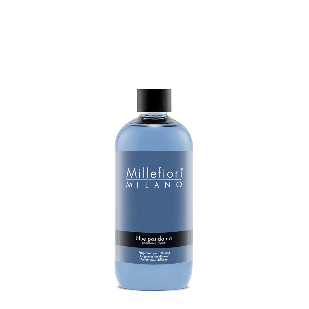 Millefiori Milano Ricarica per Diffusore Blue Posidonia 500 ml - Fragranza con Note Marine e Agrumate