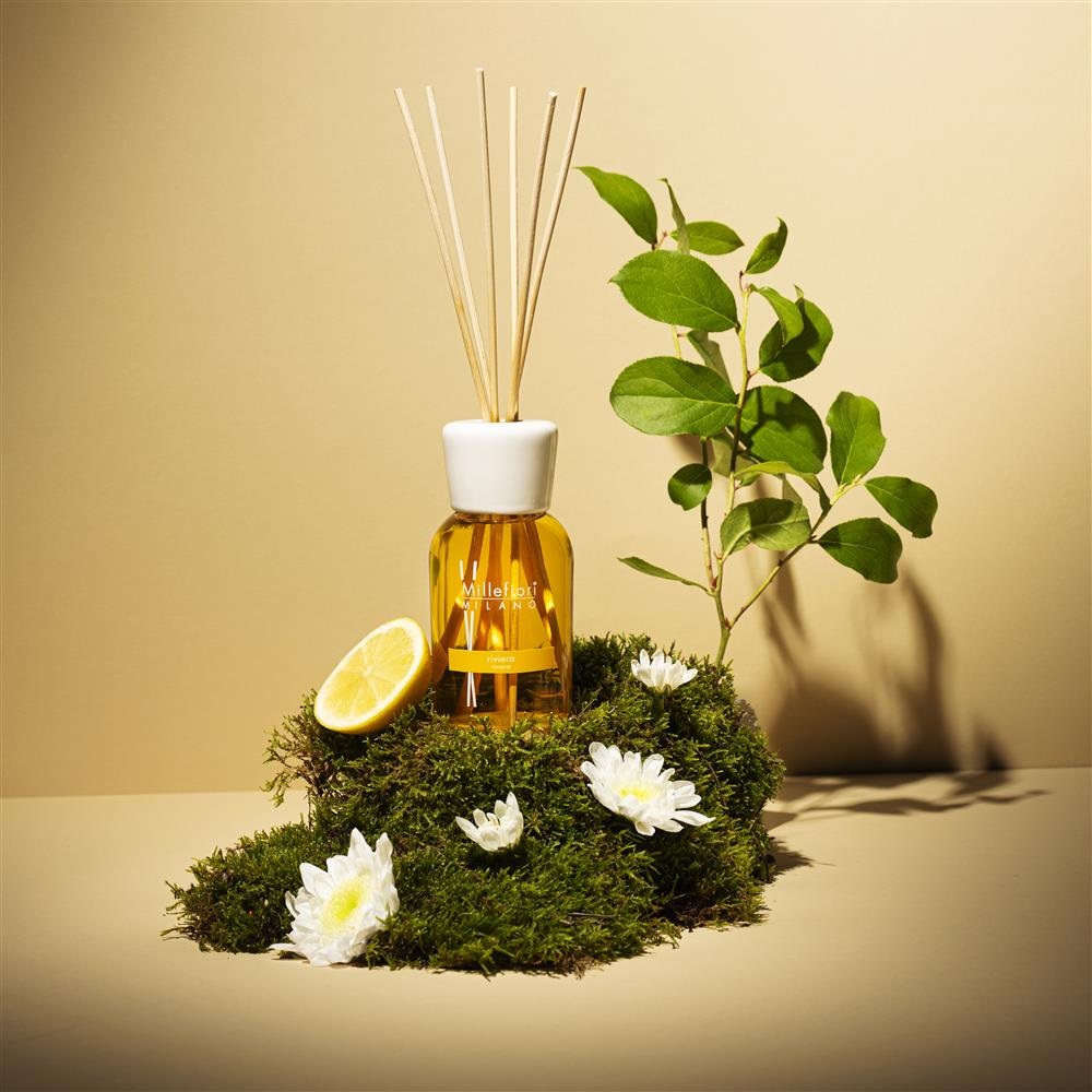 Millefiori Milano Profumo per Diffusore Riviera 250ml - Fragranza con Note di Limone, Eucalipto e Lavanda