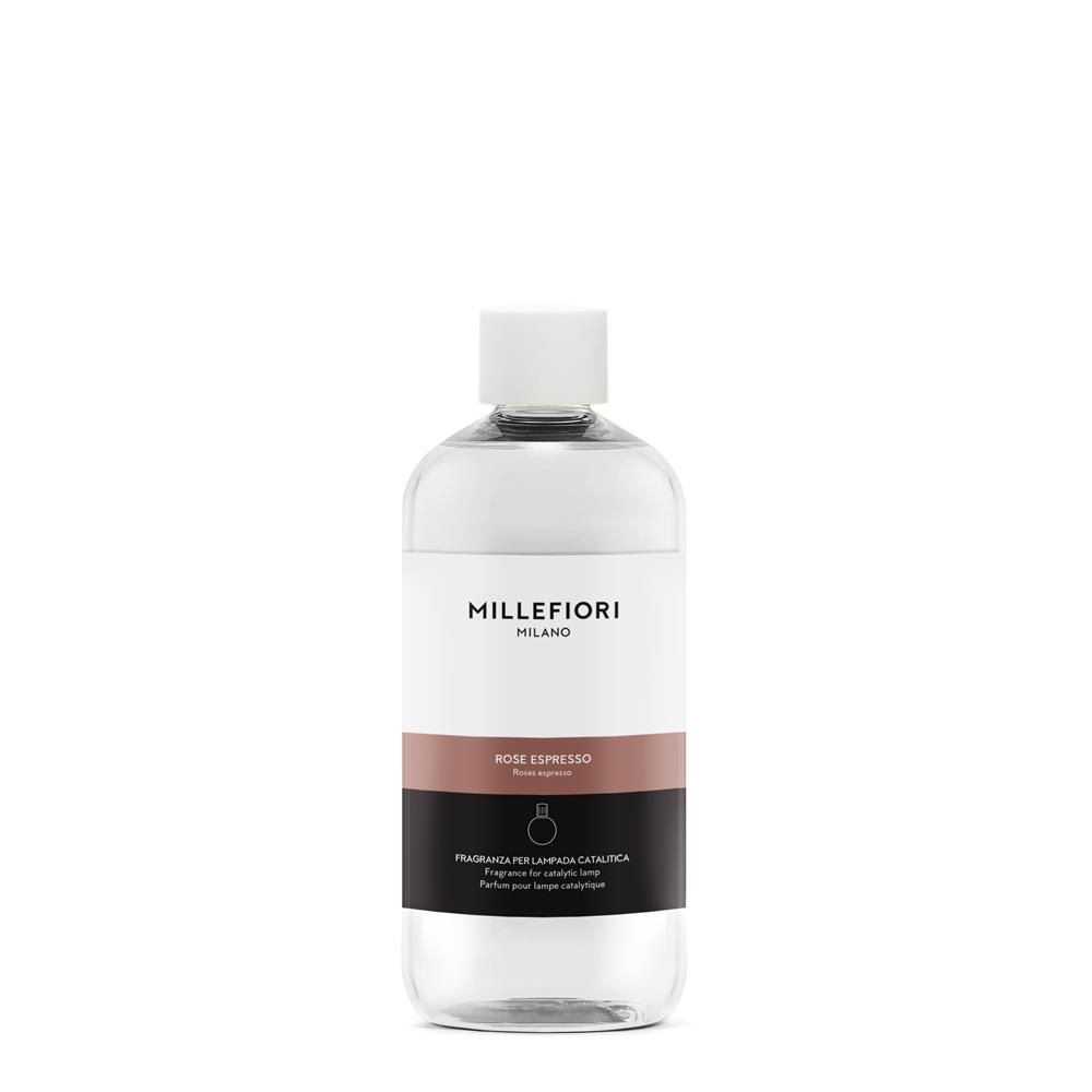 Millefiori Ricarica per Lampada Catalitica 500 ml - Fragranza Rose Espresso con Note di Caffè e Rosa