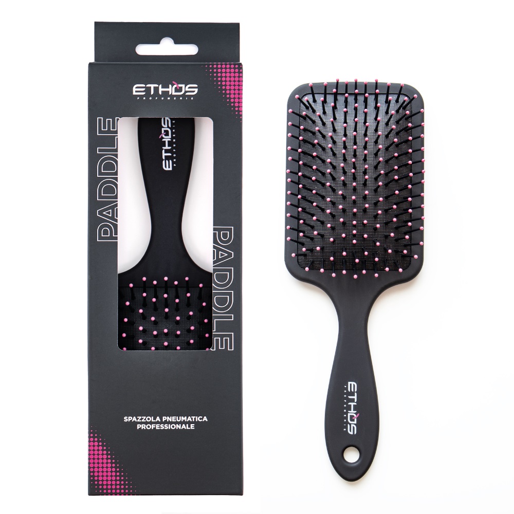 Ethos Profumerie Spazzola Pneumatica Quadrata Professionale - Azione Delicata e Stimolazione della Microcircolazione