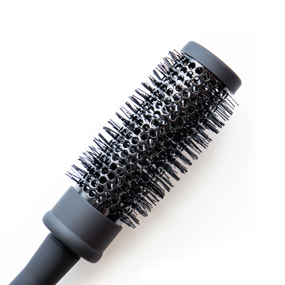 Ethos Spazzola Termica Tonda Professionale 3,4 cm - Setole in Nylon Arrotondato per Boccoli e Onde