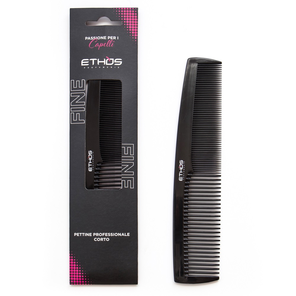 ETHOS Pettine Professionale Accademico 20,5 cm - Antistatico, Levigato a Mano, Protezione per Cute e Capelli