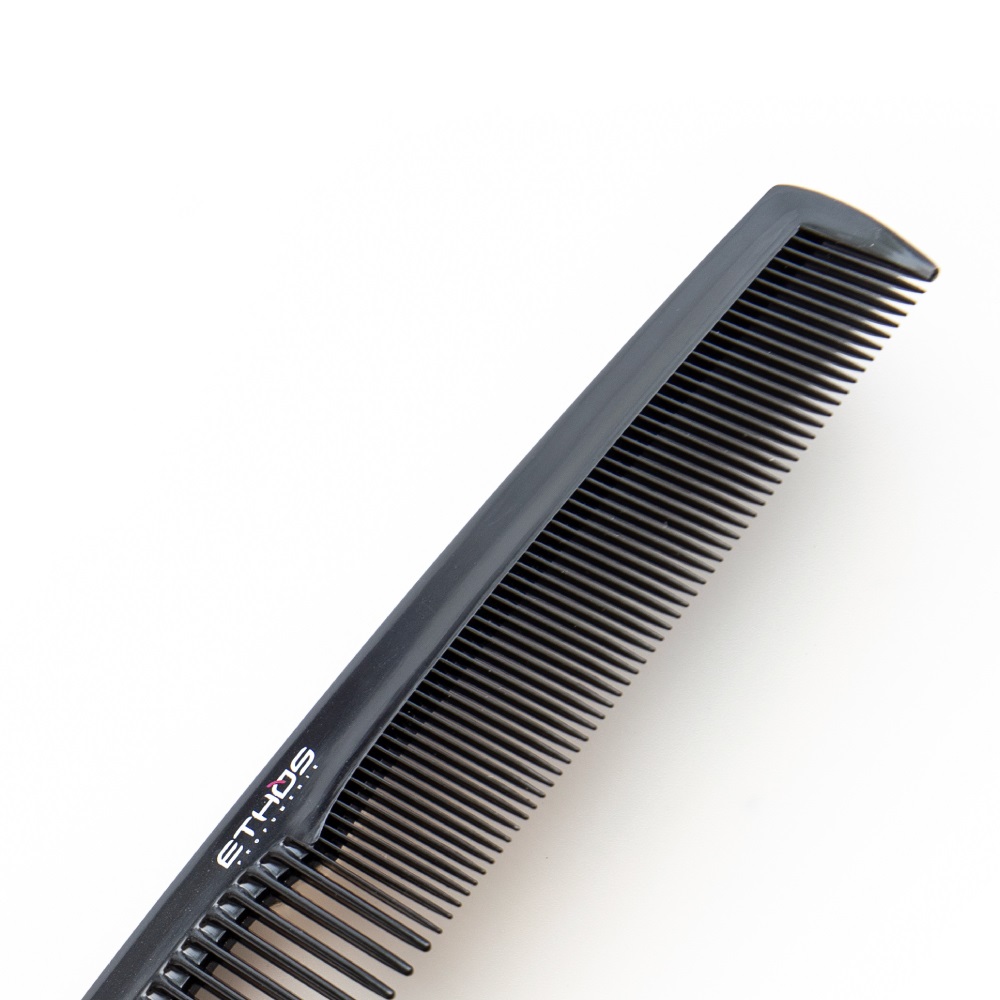 ETHOS Pettine Professionale Accademico 20,5 cm - Antistatico, Levigato a Mano, Protezione per Cute e Capelli