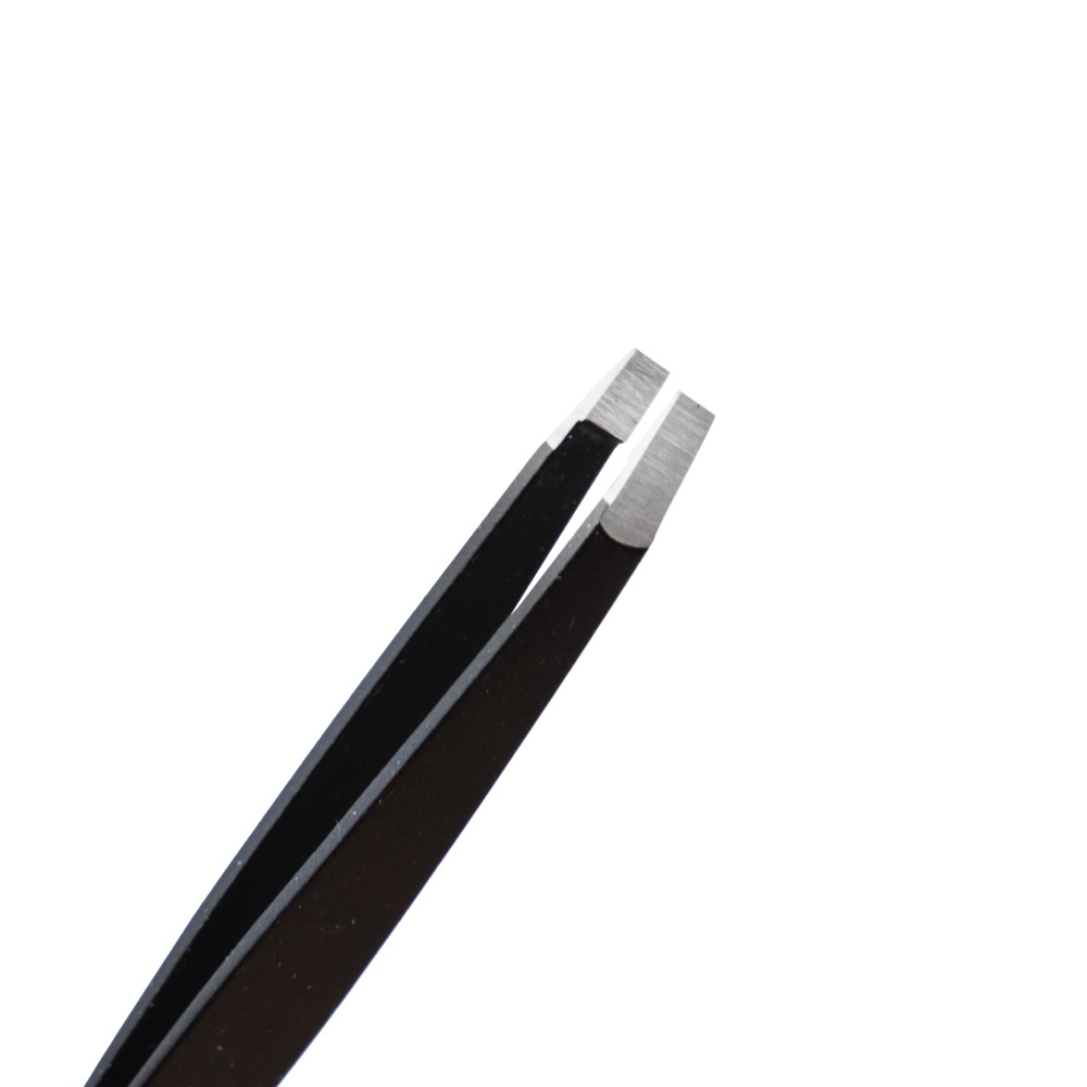 Ethos Profumerie Pinzetta Professionale Nera Punta Retta - Ideale per Prelevare Peli senza Irritare la Pelle