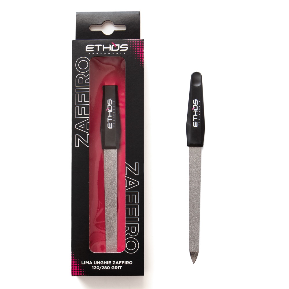 Ethos Profumerie - Lima Unghie Zaffiro Professionale 120/280 Grit con Doppia Superficie Abrasiva