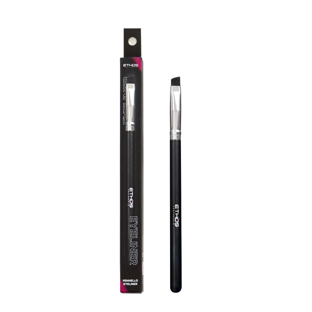 Ethos Pennello Eyeliner Professionale - Applicazione di Eyeliner in Crema e Gel Liquido con Setole Sintetiche